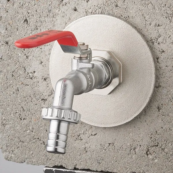 Platine Robinet de Jardin Laiton Nickelé