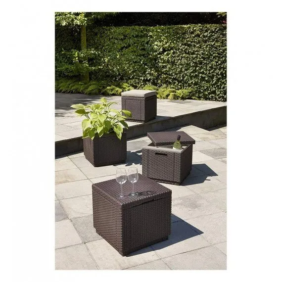 Keter - Nevera de jardín Ice Cube marrón