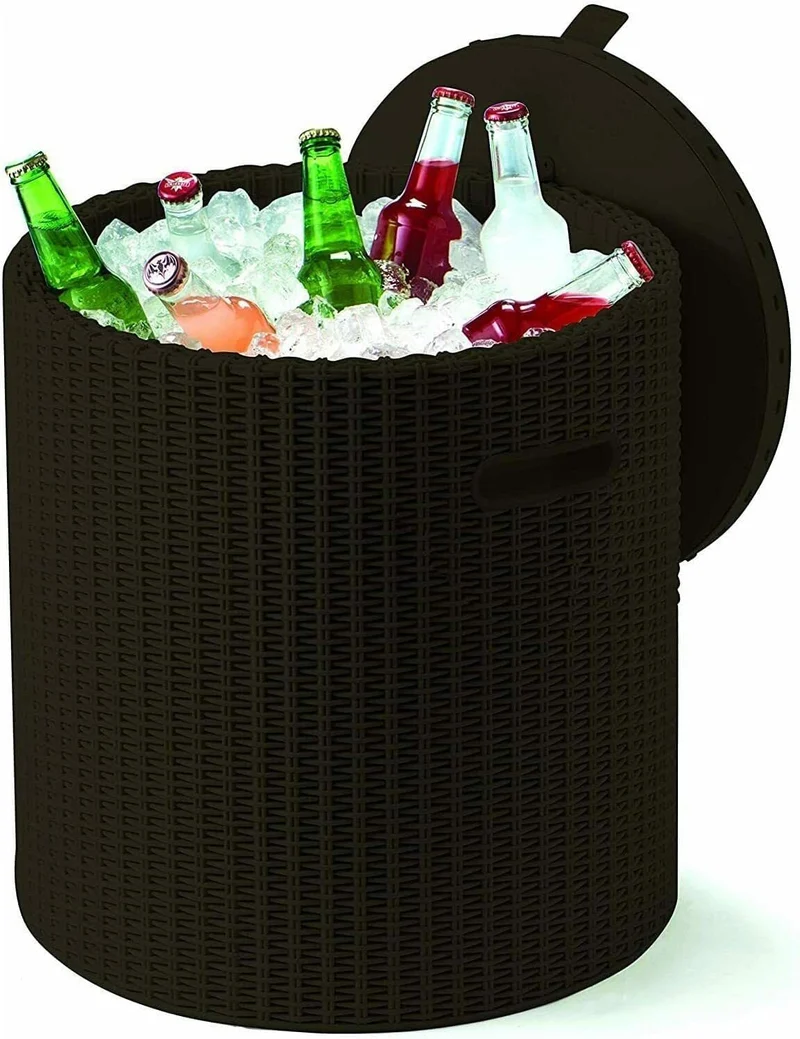 Keter - Nevera de jardín Cool Stool marrón