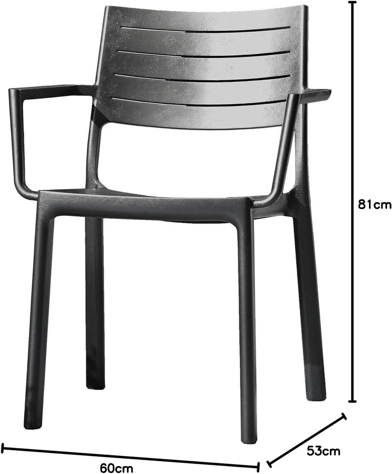 Keter - Silla de exterior Metaline metal