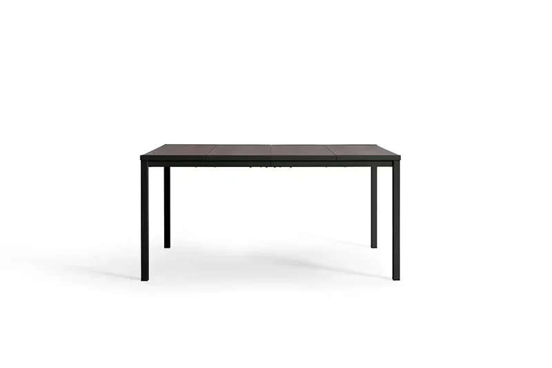 Keter - Mesa de comedor de exterior Porto 160 negro/madera oscuro