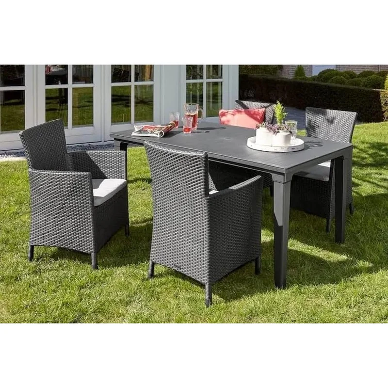Keter - Mesa de comedor de exterior Futura grafito