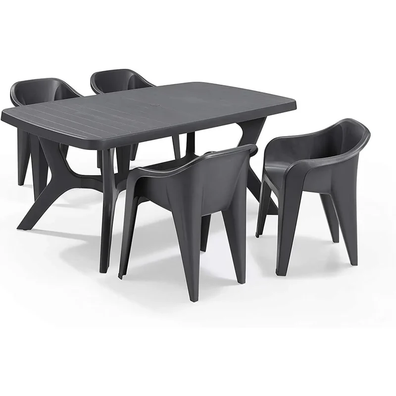 Keter - Mesa de comedor de exterior Baltimore grafito
