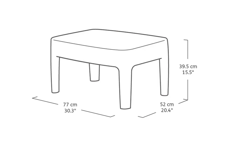 Keter - Conjunto de exterior 4 plazas Tarifa Lounge blanco