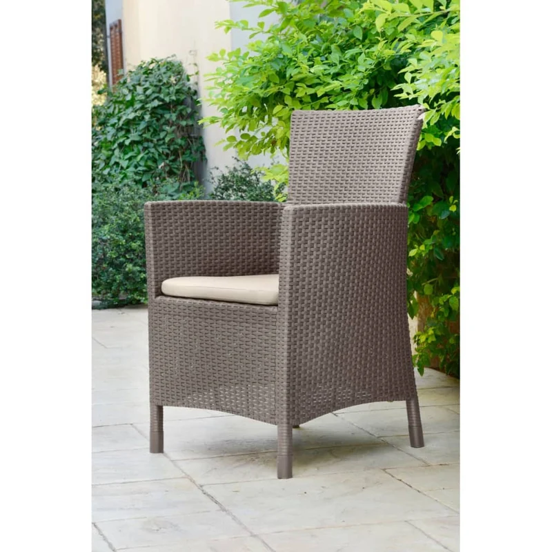 Keter - Conjunto de exterior 2 plazas Iowa Balcony capuchino