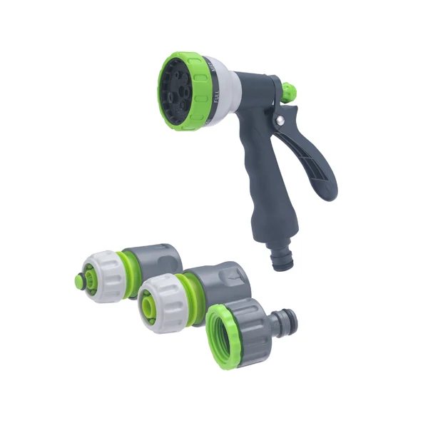 Kit arrosage pistolet + raccords + nez de robinet