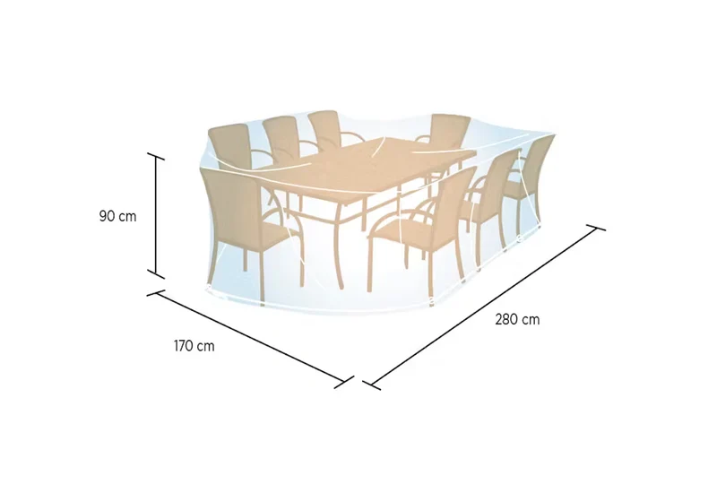 Campingaz - Funda Cubre Mesa Rectangular/Ovalada XL (90 × 240 × 90 cm)