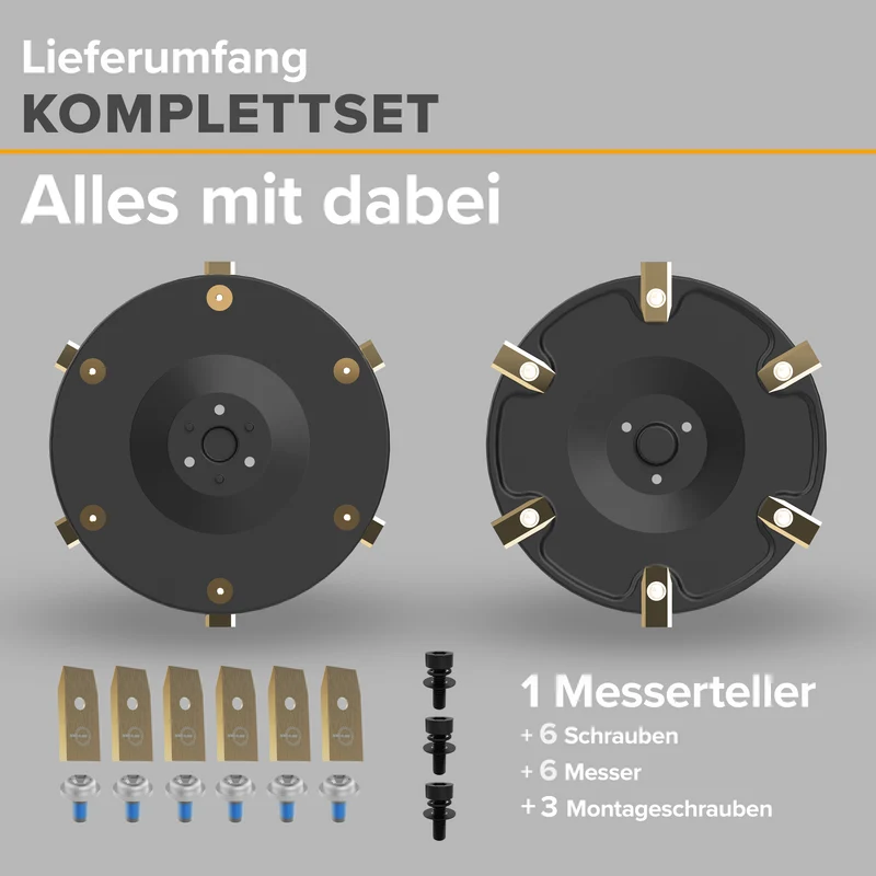 Messerteller kompatibel mit Segway Navimow i105E, i108E & i110N | inkl. 6 Titan-Klingen & Schrauben