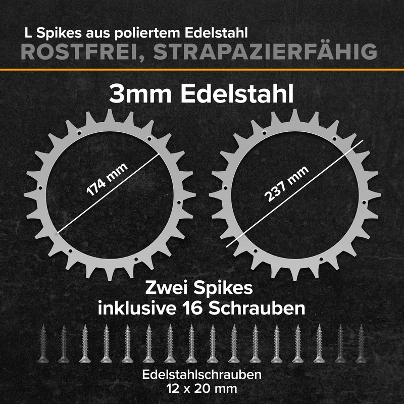 Spikes L Edelstahl Worx