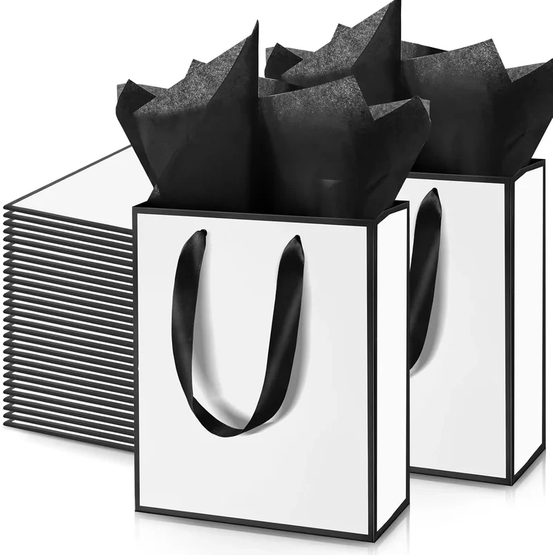Gold Foil Gift Bags with Handles