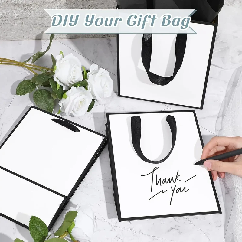 Gold Foil Gift Bags with Handles