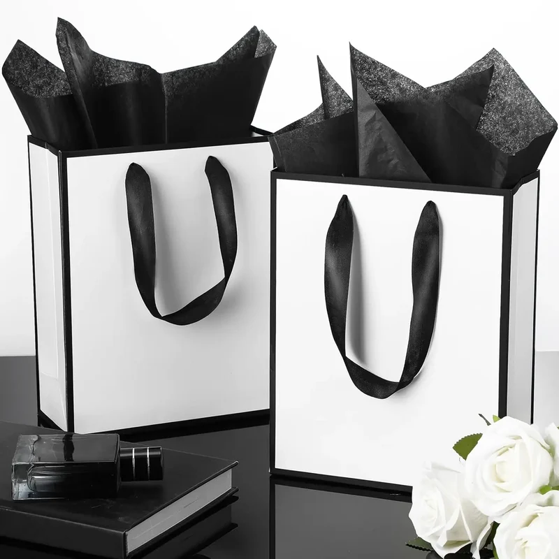 Gold Foil Gift Bags with Handles