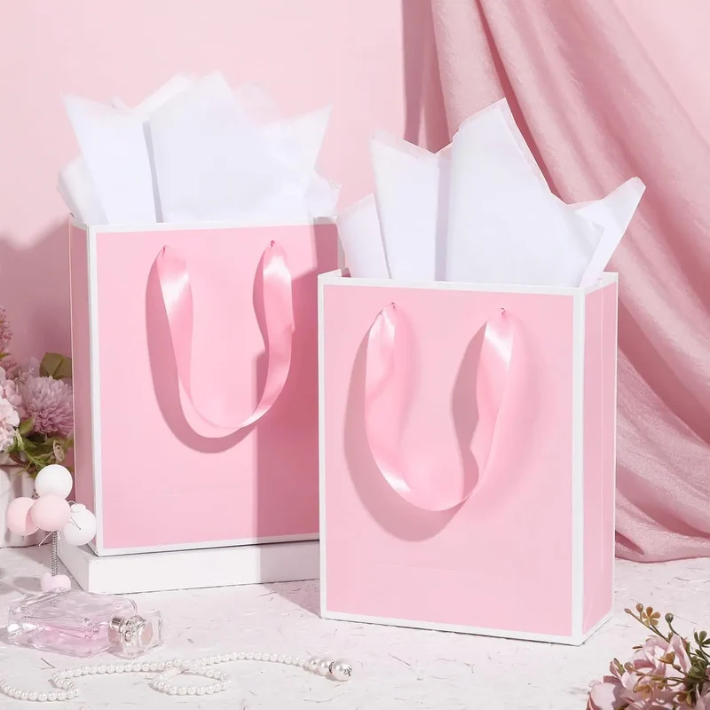 Gold Foil Gift Bags with Handles