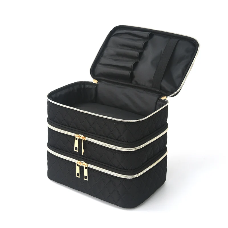 Three-Layer Travel Cosmetic Bag