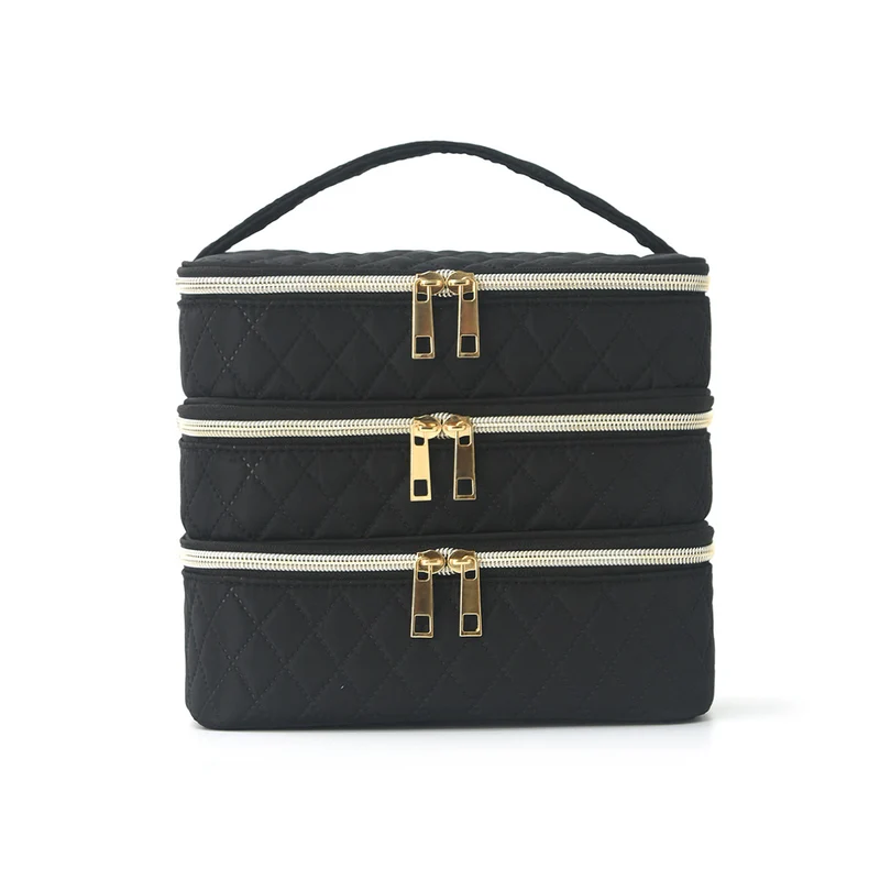 Three-Layer Travel Cosmetic Bag