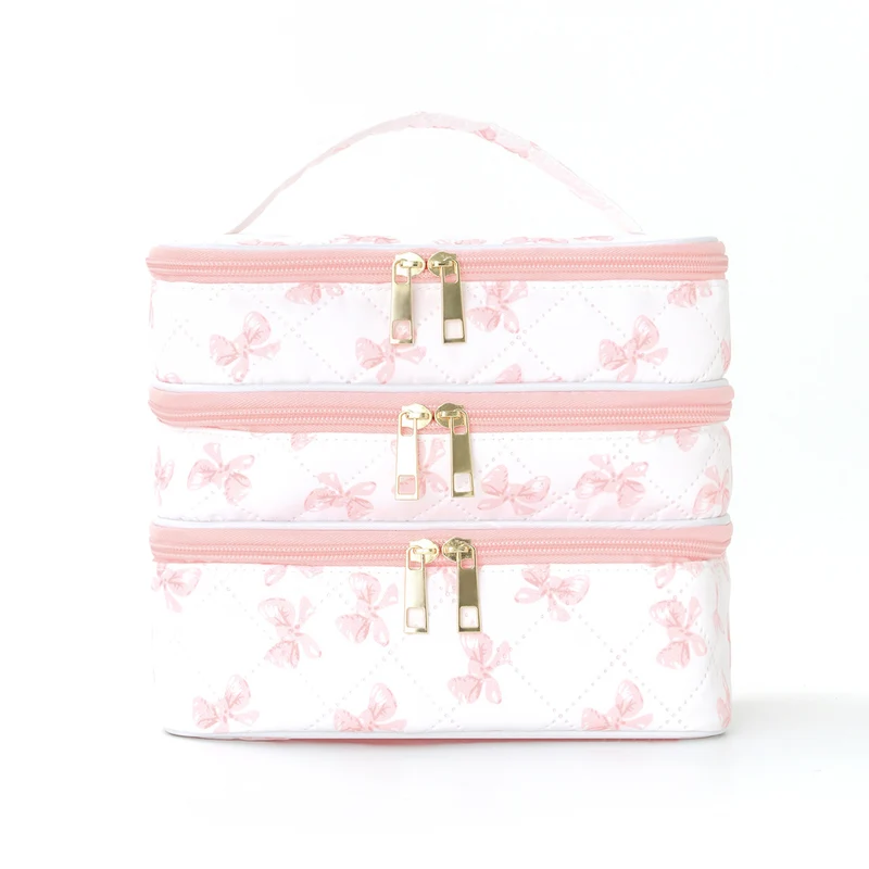 Three-Layer Travel Cosmetic Bag