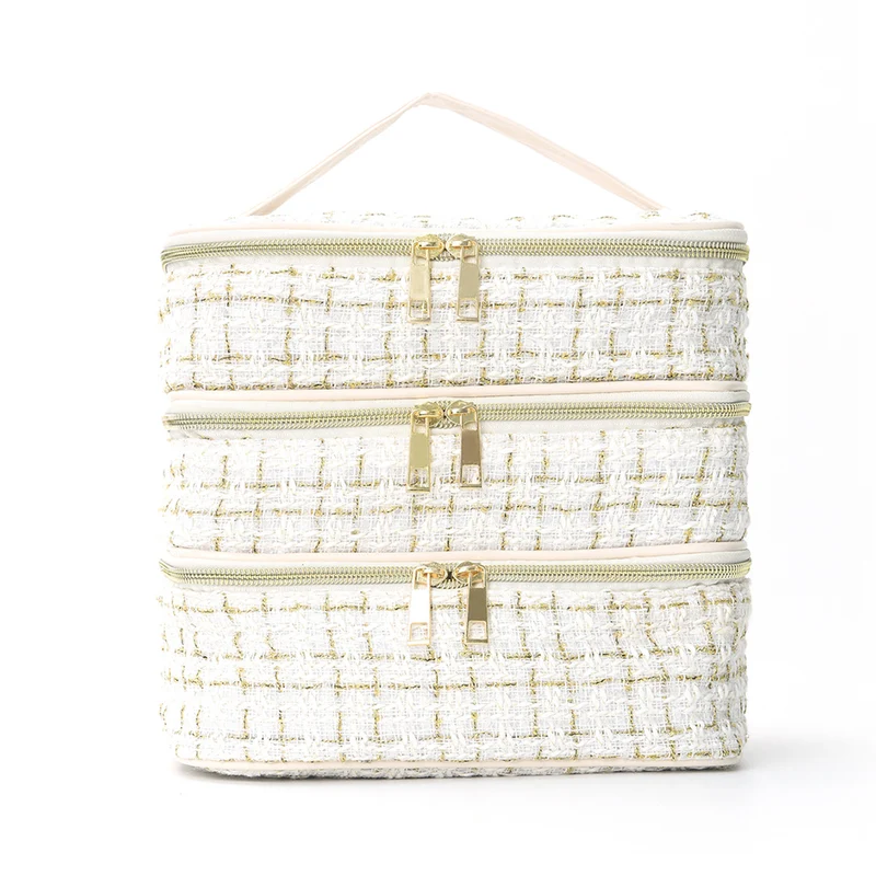 Three-Layer Travel Cosmetic Bag
