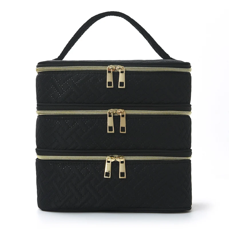 Three-Layer Travel Cosmetic Bag