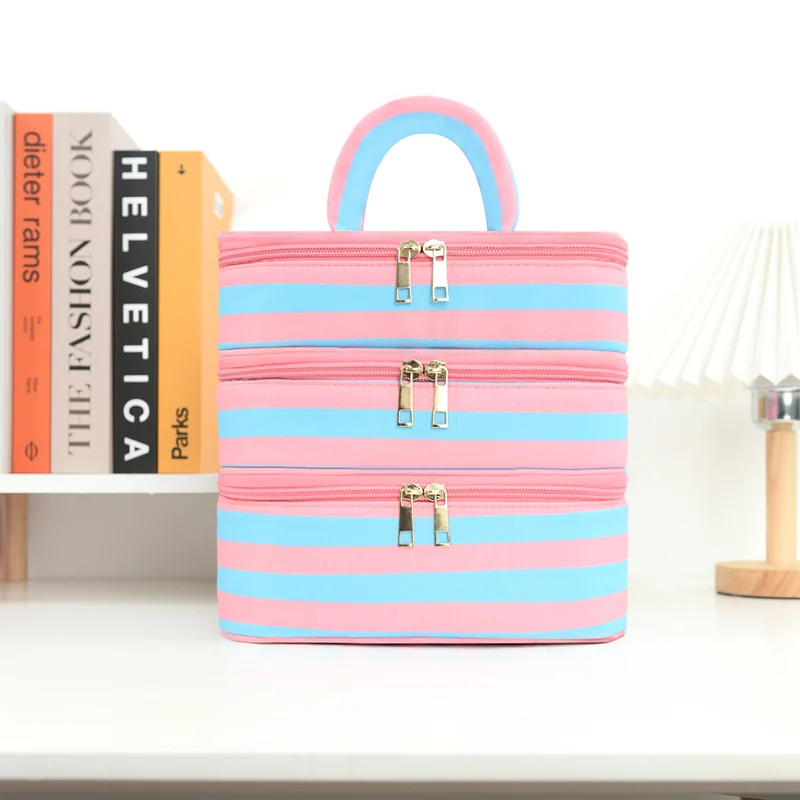Three-Layer Travel Cosmetic Bag