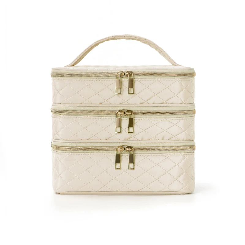Three-Layer Travel Cosmetic Bag