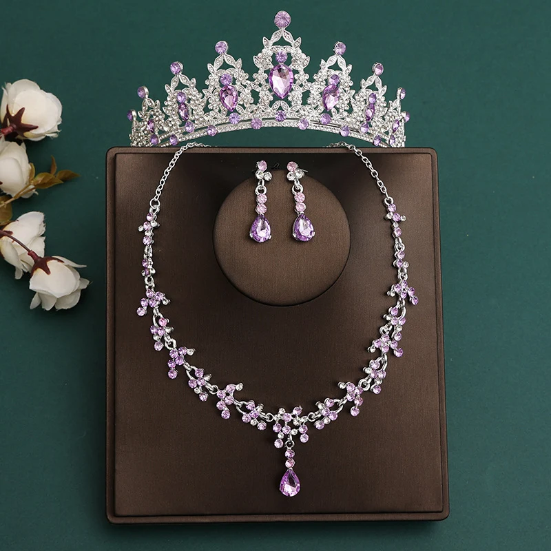 Bridal Crown & Necklace Jewelry Set