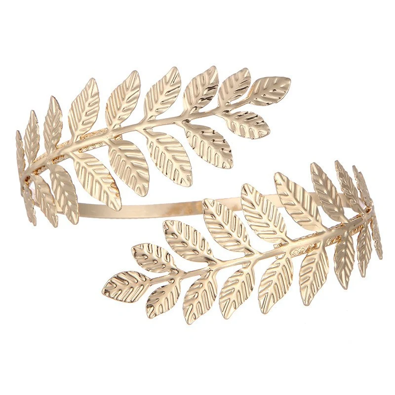 Baroque Golden Leaf Bridal Jewelry Set