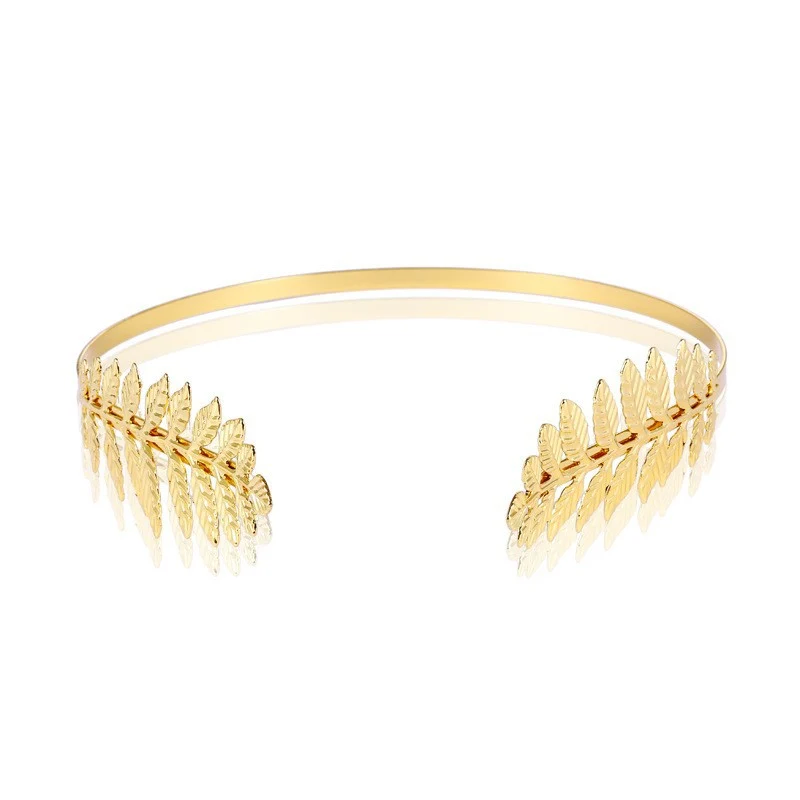 Baroque Golden Leaf Bridal Jewelry Set