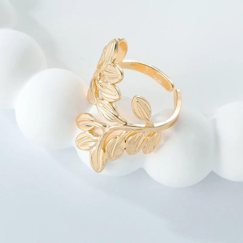 Baroque Golden Leaf Bridal Jewelry Set