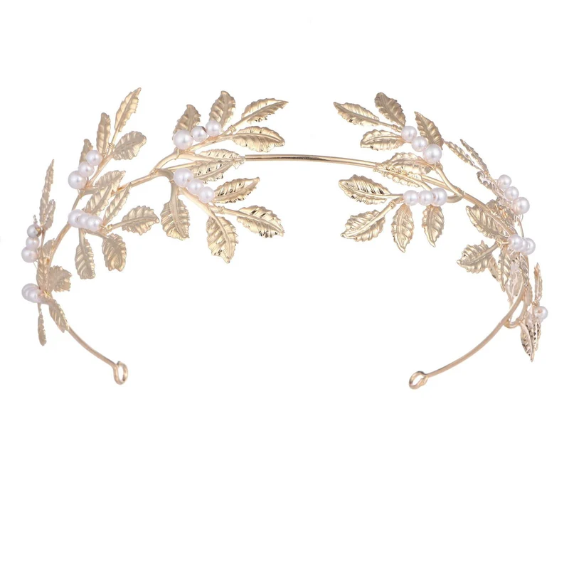 Baroque Golden Leaf Bridal Jewelry Set