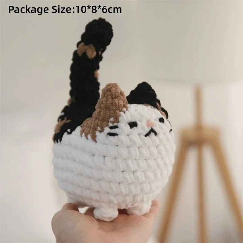 A Set Easy Cat Crochet Animals DIY Handmade Crafts Crochet Kit Crochet Animal Kit For Beginners