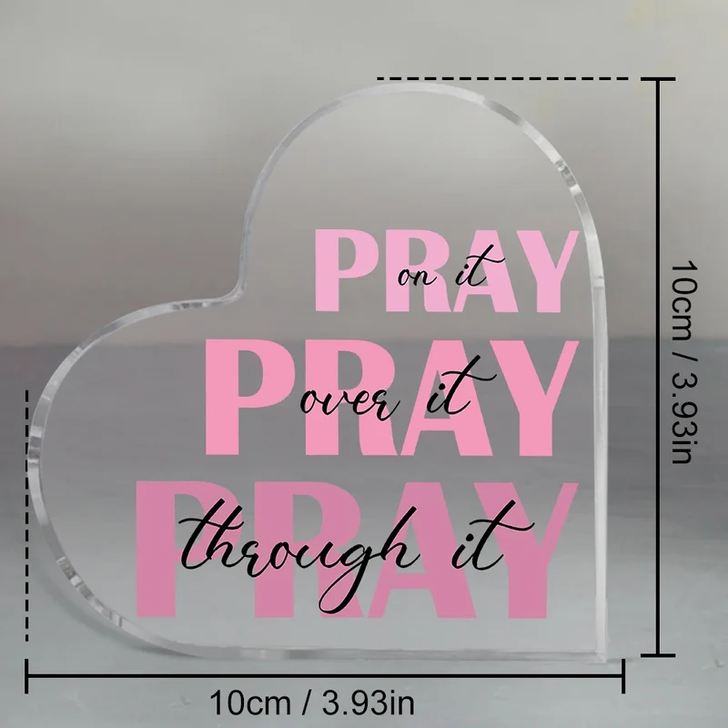 Pink Prayer Bible Verse Acrylic Sign