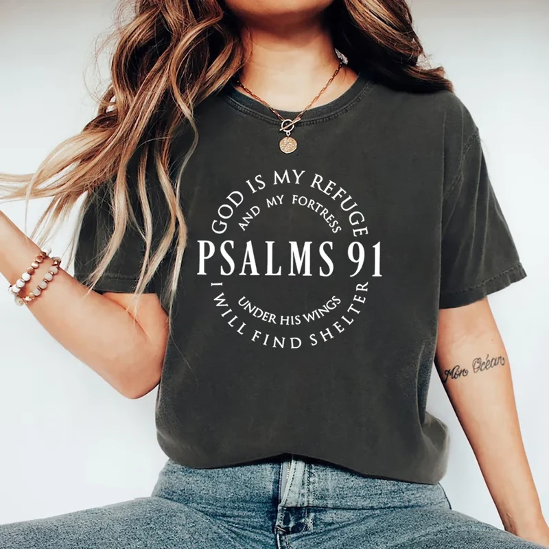 God Is My Refuge Psalms 91 Women’s Tee