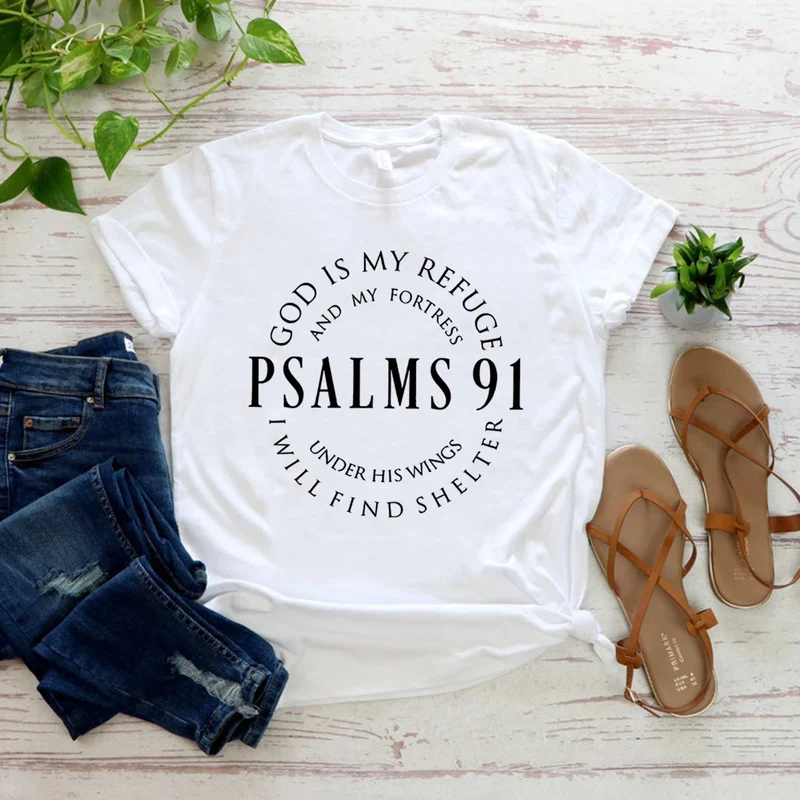 God Is My Refuge Psalms 91 Women’s Tee