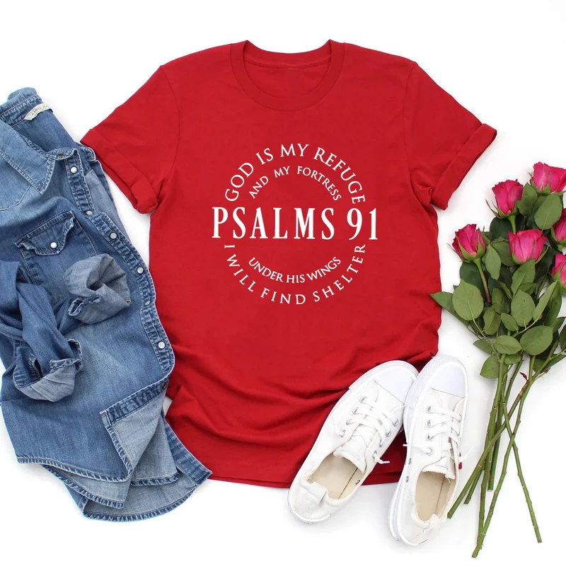 God Is My Refuge Psalms 91 Women’s Tee
