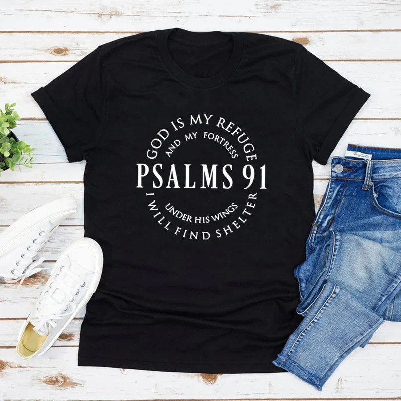 God Is My Refuge Psalms 91 Women’s Tee
