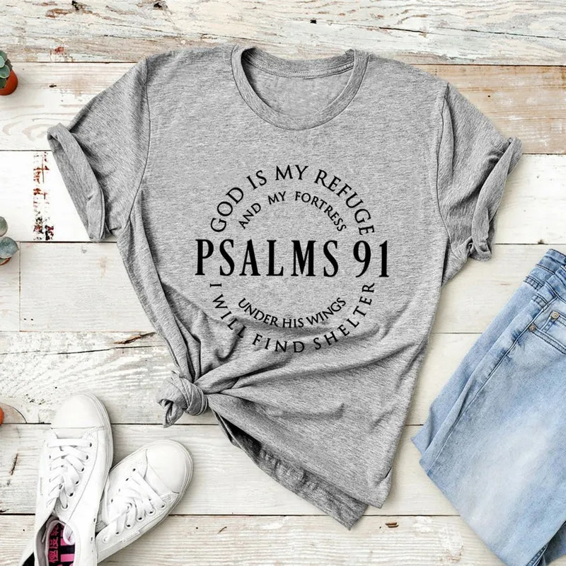 God Is My Refuge Psalms 91 Women’s Tee