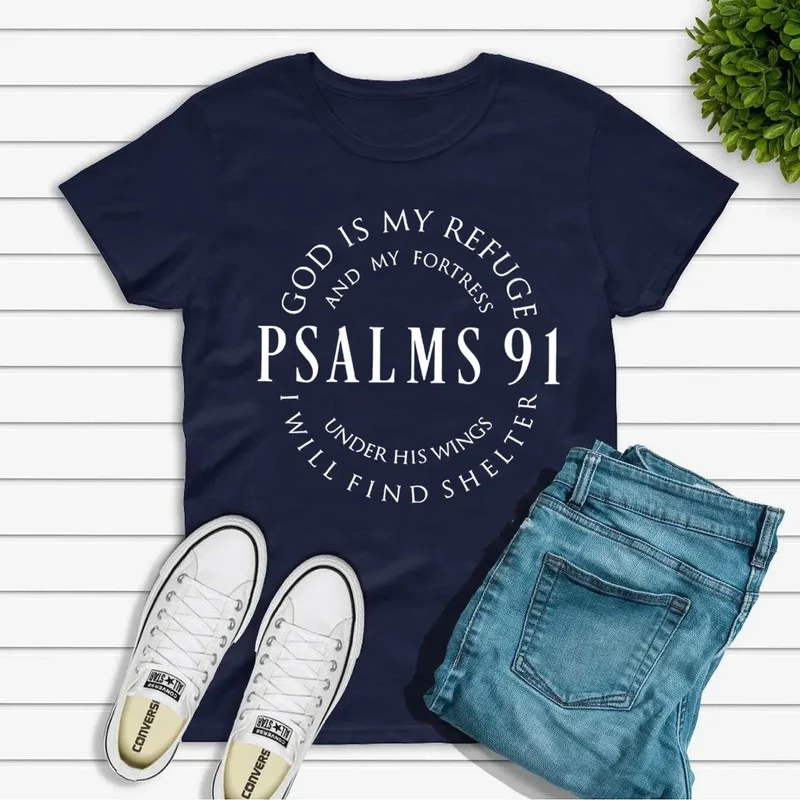 God Is My Refuge Psalms 91 Women’s Tee