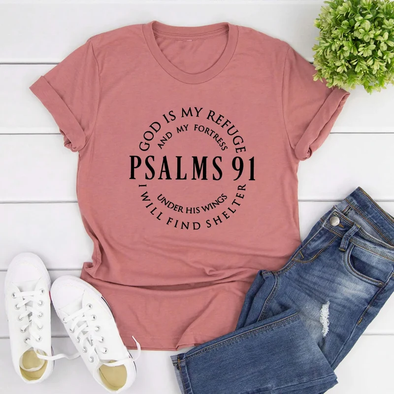 God Is My Refuge Psalms 91 Women’s Tee