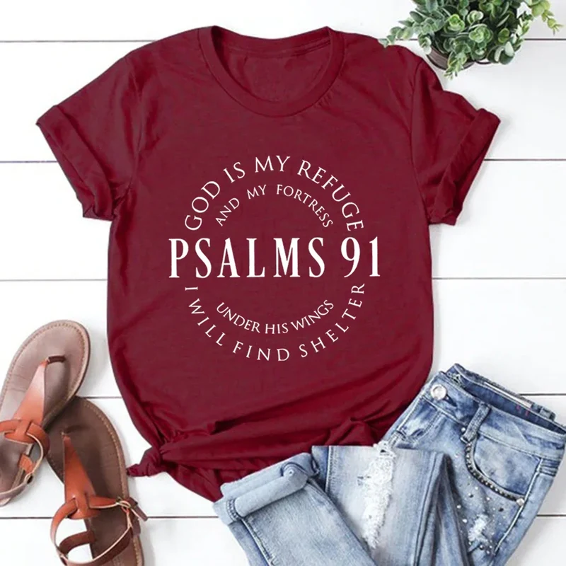 God Is My Refuge Psalms 91 Women’s Tee