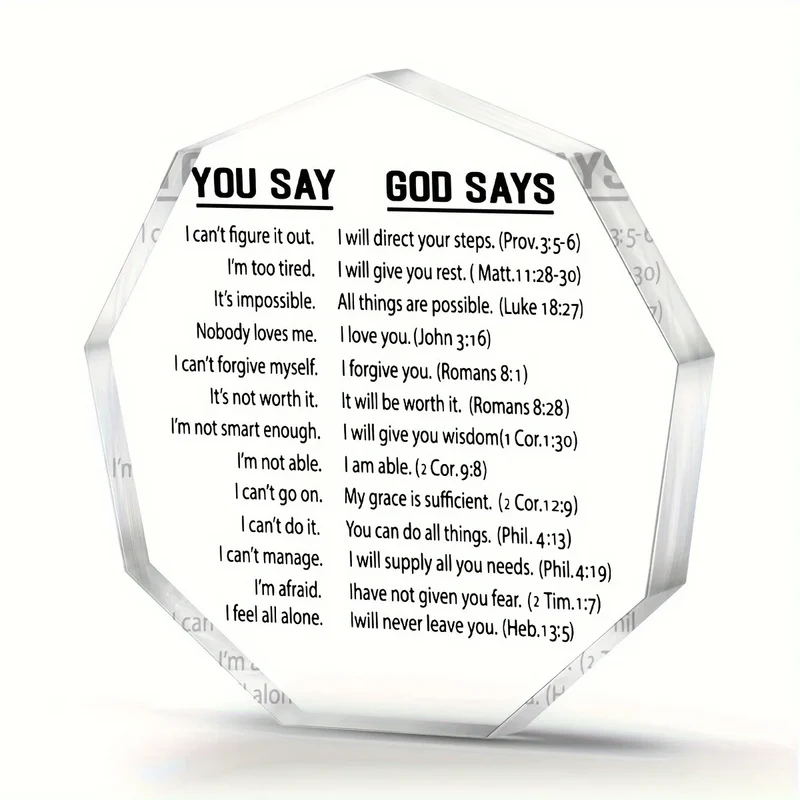 God Said It Acrylic Scripture Card