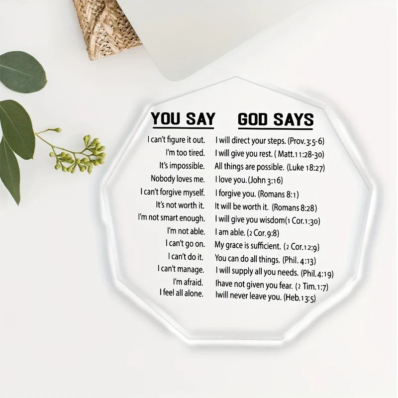 God Said It Acrylic Scripture Card