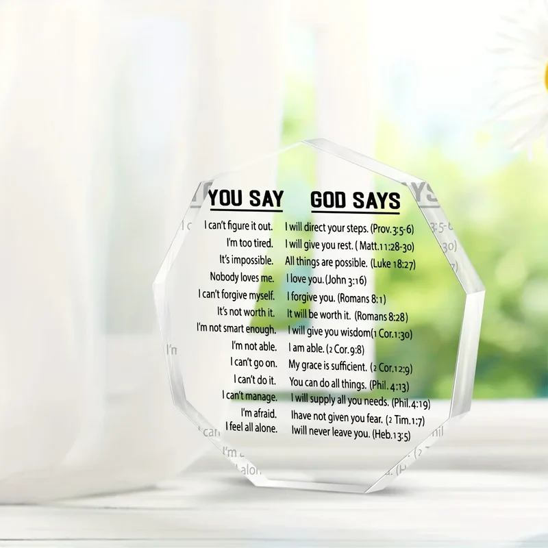 God Said It Acrylic Scripture Card