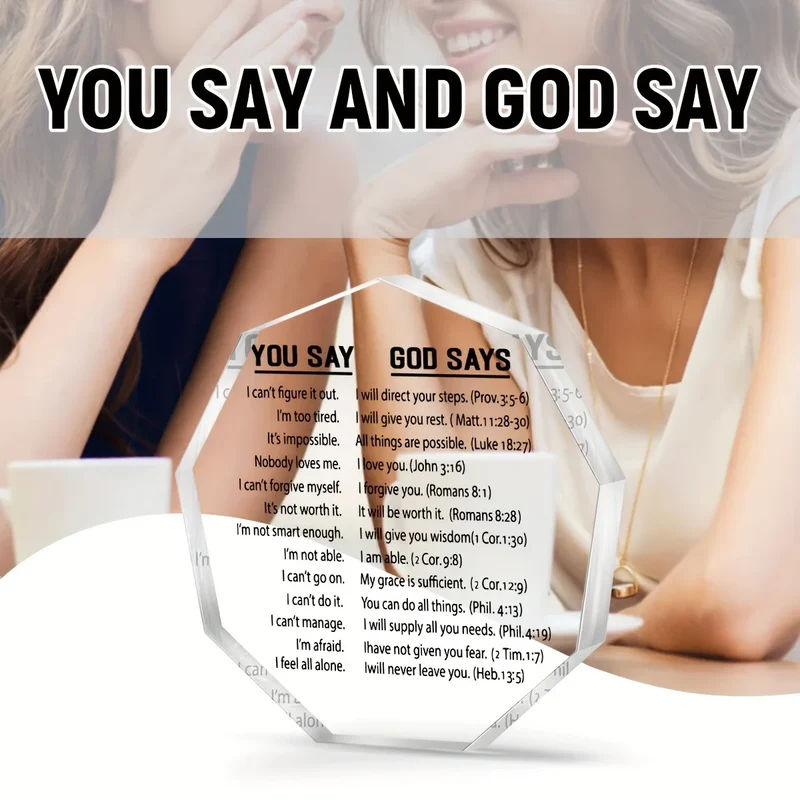 God Said It Acrylic Scripture Card