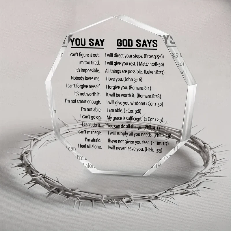 God Said It Acrylic Scripture Card