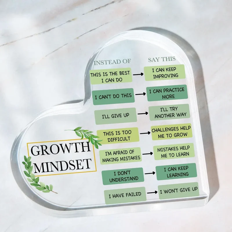 Growth Mindset Acrylic Sign