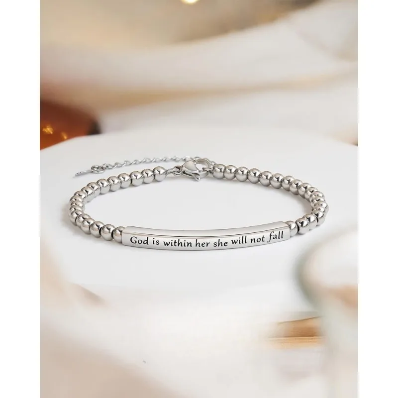 God Is in My Heart Bible Verse Bracelet