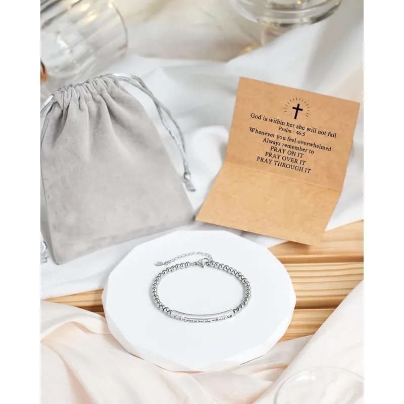 God Is in My Heart Bible Verse Bracelet
