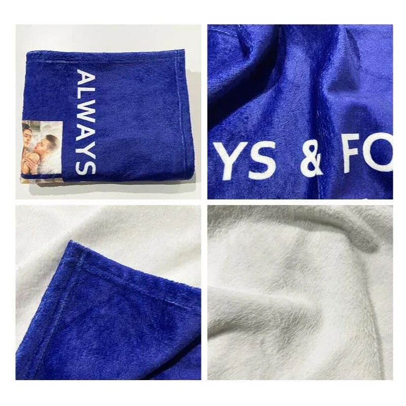 Personalized Photo Blanket for Dad