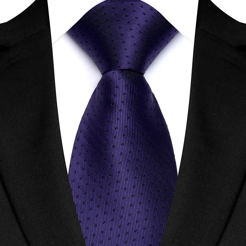 Luxury Mens Necktie Purple Color Stripes, Floral and Plaid Designs