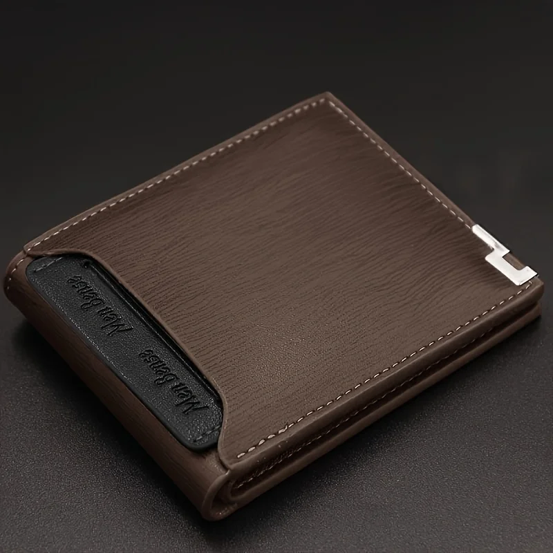 Men’s Custom Engraved Initials Leather Wallet